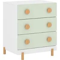 En.casa Kindercommode Vaarentaa met 3 lades 55x41x66 cm mintgroen []