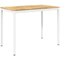 vidaXL Tuin Bar Tafel NAARDEN Witgewassen 141 x 80,5 x 105 cm