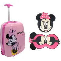 Minnie mouse Reisset - Trolley - Slaapmasker en reiskussen - Roze