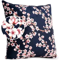 ANRO Sakura Donkerblauw Sierkussen 50x50 cm - Velours