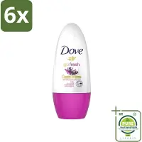 Dove - Deodorant - Roller Go Fresh Acai Berry & Waterlily - Frisse geur - 50 ml - Voordeelverpakking - 6 stuks - Açaí Berry & Waterlily - Frisheid