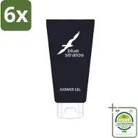 Blue Stratos - Douchegel - Verfrissende Geur - 200 ml - Voordeelverpakking - 6 stuks - Douchegel - Douchegel man