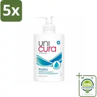 Unicura 5 x Vloeibare Handzeep Hydra 250 ml - Grootverpakking - Handzeep - Hydra - Antibacteriële Handzeep - Handhygiëne - Handverzorging