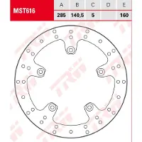 TRW Remblok, achter ACHTER MST616 D: 285, star
