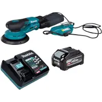 Makita BO 002 CGU101 accu-excentrische schuurmachine 40 V max. 150 mm 5,0 mm slag Brushless + 1x accu 4,0 Ah + oplader