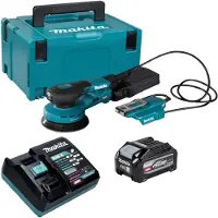 Makita BO 003 CGU101 accu-excentrische schuurmachine 40 V max. 125 mm 3,0 mm slag Brushless + 1x accu 4,0 Ah + oplader + Makpac