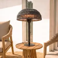 LUCANDE Calenza terrasverwarmer, zwart, hoogte 70 cm, 1.500 W, aluminium - , Calenza, Zwart, Metaal, Modern