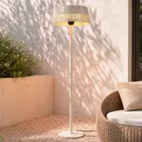 LUCANDE Pyravo staande terrasverwarmer, beige, 200 cm, aluminium, IP44 - , Pyravo, Beige, Metaal, Modern