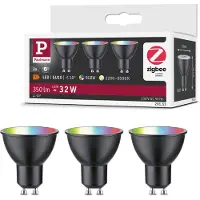 Paulmann 29153 Home LED-lamp GU10 Energielabel: F (A - G) 4.8 W RGBW Zwart (mat)