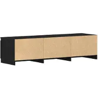 vidaXL TV-meubel Zwart Eiken 140x40x36 cm Bewerkt Hout