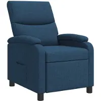 vidaXL Recliner Blauw Stof