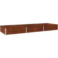vidaXL Verhoogd Tuinbed Roestig 240 x 80 x 24 cm corton