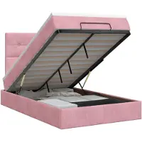 vidaXL Ottoman bed met matras Roze 120 x 200 cm Fluweel