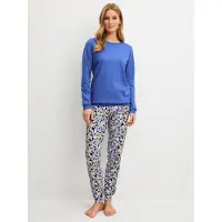 Calida Pyjama 'Flower Dreams' saffier