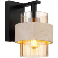 Globo Wandlamp Daren Zwart Met Marmer