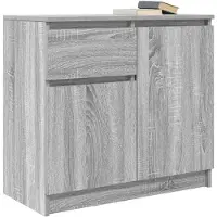 vidaXL Dressoir met lade, grijs Sonoma, 71x35x65 cm, houtvezel