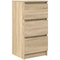 vidaXL Dressoir 37,5x35x76cm bewerkt hout sonoma eikenkleurig