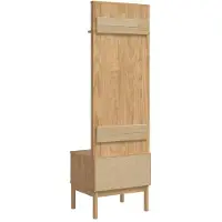 vidaXL hal kast FLORO Wasbruin 50 x 40 x 158 cm Massief vurenhout