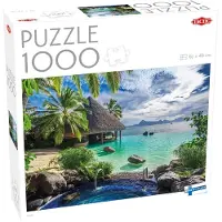 Tactic Tahiti – Puzzel – 1000 stukjes – Tropisch Eilandparadijs – Witte Stranden En Turquoise Zee – Hoogwaardige Scandinavische Kwaliteit