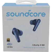 Soundcore Liberty 4 NC - Draadloze oordopjes met microfoon - in-ear model - Bluetooth - actieve ruisonderdrukking - marineblauw