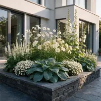 Green Boutiq - Vasteplant - Borderpakket - Wit - Diversen - Soorten en kleuren - 12 Planten - Pot 11cm - Hoogte 15-25cm