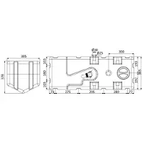 Osculati Waste Water Tank With Macerator Pump 115l 38 Mm 24v Blauw