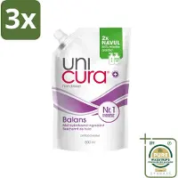 Unicura 3 x – Vloeibare Handzeep Navulling – Balans – 500 ml - Grootverpakking - Kabel - Kabels - Kabelsysteem - Kabelsysteem