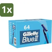 Gillette 1 x - Blue 2 - Wegwerpscheermesjes - Duurzaam en comfortabel - 64 Scheermesjes - Scheermesjes - Wegwerpscheermesjes - Blue Ii - Scheerbeurt - Duurzaam Scheermesje