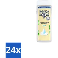Le Petit Marseillais 24 x – Douchecrème – Lait – 400 ml - Douchecrème - Huid Verzorging - Hydraterende Douchecrème - Zachte Huid - Natuurlijke Douchecrème