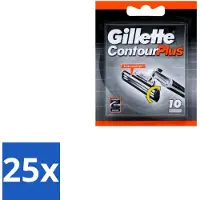 Gillette 25 x Contour Plus – Wegwerpscheermesjes – 10 mesjes - Voordeelverpakking - 25 stuks