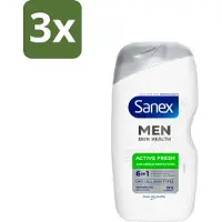 Sanex 3 x – Douchegel – Men Active Fresh – 400 ml - Kabel - Kabels - Kabelsysteem - Kabelsysteem
