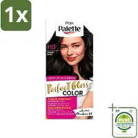 Palette 1 x Poly - Haarverf - Glossy Zwart 110 - 115ml - Haarverf - Glanzende Kleur - Zwart Haar - Grijsdekking - Ammoniakvrij