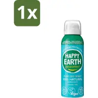 Happy Earth 1 x – Deodorant Natural Air Spray – 100% Natuurlijk Cedar Lime – 100 ml - 100% Natuurlijke Deodorant - Ceder Lime Spray - Frisse Geur - Aerosol Deodorant - Natuurlijke Deodorant