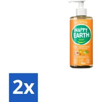 Happy Earth 2 x – Handzeep – 100% Natuurlijk Rose Petitgrain – 300 ml - Natuurlijke Handzeep - Vegan Handzeep - Handzeep Met Bloemige Geur - Handzeep Met Frisse Geur - Handzeep Voor Huid