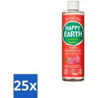 Happy Earth 25 x – Douchegel – 100% Natuurlijk Floral Patchouli – 300 ml - Douchegel - Natuurlijke Douchegel - Vegan Douchegel - Patchouli Douchegel - Bloemige Douchegel