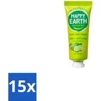 Happy Earth 15 x – Deodorant Cream – 100% Natuurlijk Bergamot – 40 ml - 100% Natuurlijk Deodorant - Bergamot Deodorant - Natuurlijke Deodorant Crème - Aluminiumvrij Deodorant - Vegan Deodorant