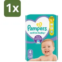 Pampers 1 x – Luiers – Active Baby Maat 4 – 46 Luiers - Baby Luier - Baby Droog - Baby Comfort - Baby Nacht - Baby Huid