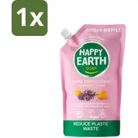 Happy Earth 1 x – Handzeep Navulling – 100% Natuurlijk Lavender Ylang – 600 ml - Handzeep Navulling - Natuurlijke Handzeep - Vegan Handzeep - Lavendel Handzeep - Ylang Handzeep