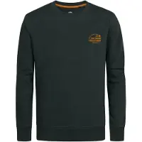 Petrol Industries - Heren Sweatshirt met print en ronde hals Varick - Groen - Maat S