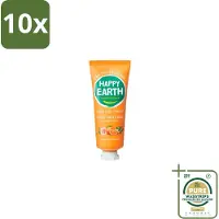 Happy Earth 10 x – Deodorant Cream – 100% Natuurlijk Rose Petitgrain – 40 ml - Grootverpakking - 100% Natuurlijk - Deodorant Crème - Rose Petitgrain - Bloemige Geur - Huidvriendelijk