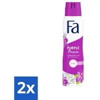 Fa Pflege 2 x Deodorant Spray Violet Leaves Passion 150 ml - Deodorant - Anti-transpirant - Langdurige Bescherming - Violette Geur - Purple Passion