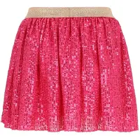 B.NOSY korte rok met pailletten - roze Meisjes Polyester Effen - maat 116 - glitter