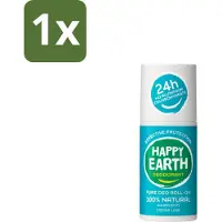 Happy Earth 1 x – Deodorant Roll-On – 100% Natuurlijk Cedar Lime – 75 ml - Natuurlijke Deodorant - Cedar Lime - Roll-on Deodorant - Geur Ceder En Limoen - Botanische Extracten