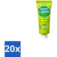 Happy Earth 20 x – Deodorant Cream – 100% Natuurlijk Bergamot – 40 ml - 100% Natuurlijk Deodorant - Bergamot Deodorant - Natuurlijke Deodorant Crème - Aluminiumvrij Deodorant - Vegan Deodorant