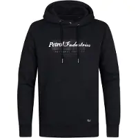Petrol Industries - Heren Graphic sweatshirt met capuchon Rexton - Zwart - Maat M