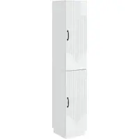 vidaXL Kast Set 2 st Hoogglans Wit Bewerkt hout