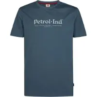 Petrol Industries - Heren T-shirt van organisch katoen met print Bramen - Blauw - Maat L