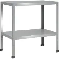 vidaXL Planttafel 80 x 50 x 80 cm Gegalvaniseerd staal zilver