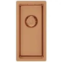 Pure.Sink Keukenwastafel 18x40 cm, PVD rosé koper, onderbouwmodel, vlakke constructie, serie