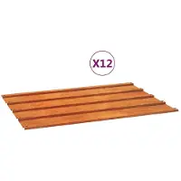 vidaXL Dakpanelen 12 st 60x44 cm cortenstaal roestig